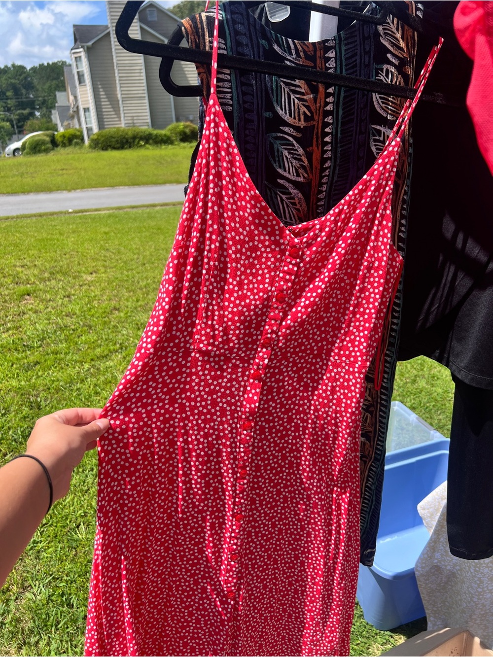 Express Red Polka Dot Dress